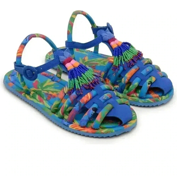 Farm Rio Blue Strap Sandals - Picture 1 of 10